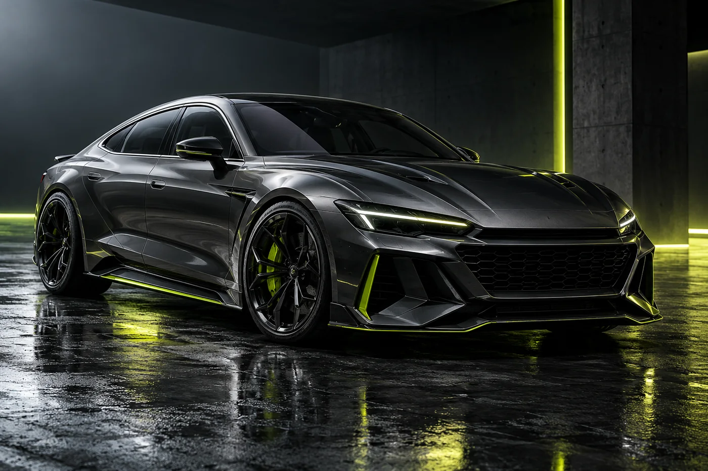 A27 Vortex GT graphite dans un studio automobile